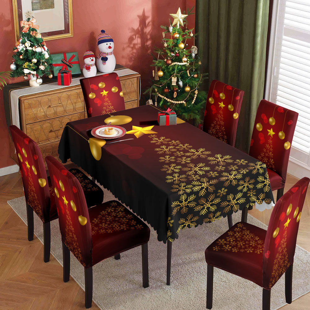 Christmas printed tablecloth/chair cover