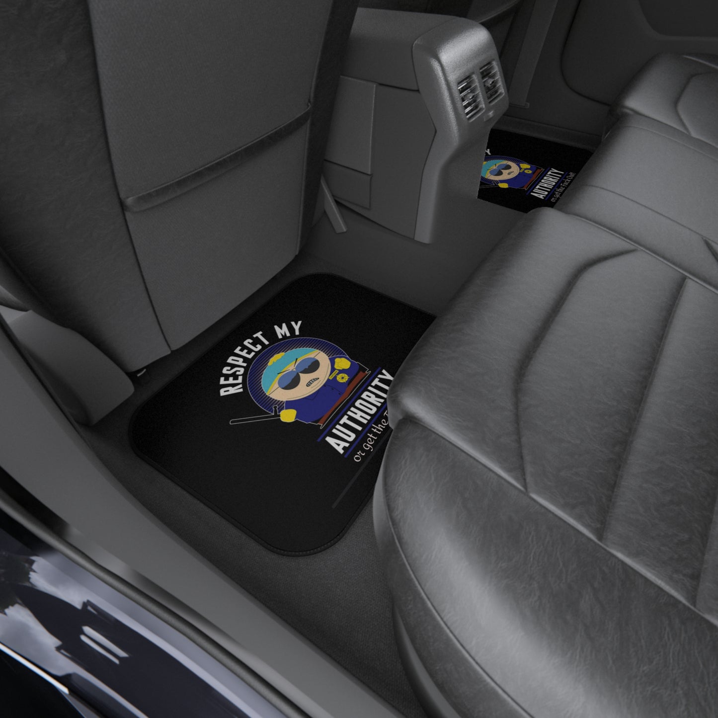 Personalized "Respect My Authority" Car Mats
