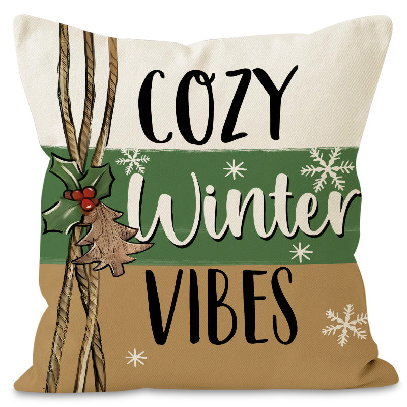 Green Christmas tree pillowcase