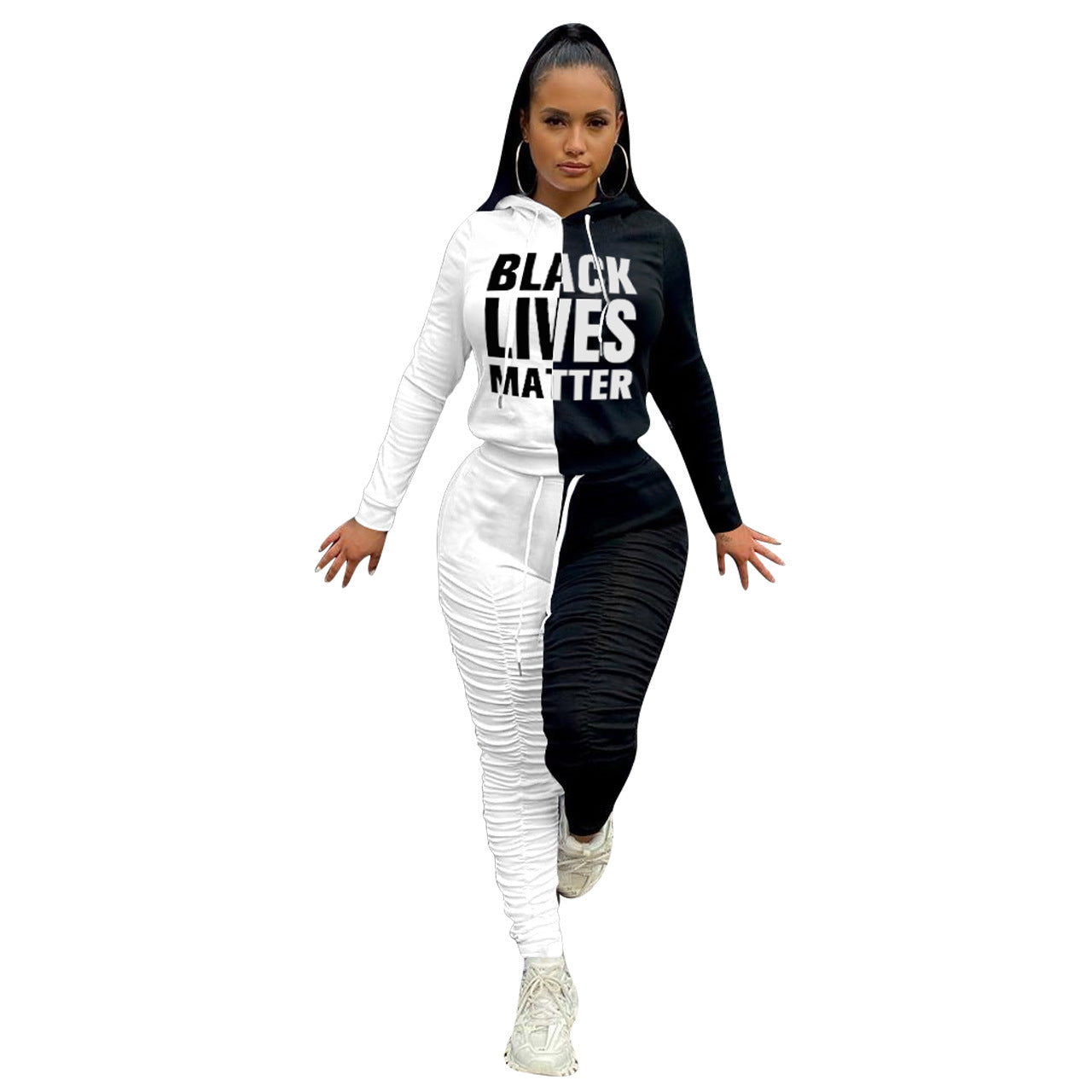 Black Lives Matter Pleated Sports Suit