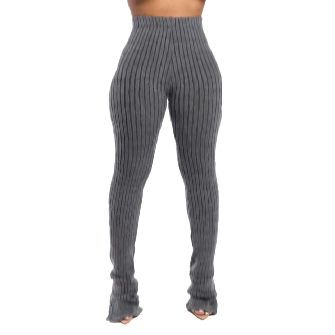 HAOYUAN Sexy Knitted Stacked Leggings