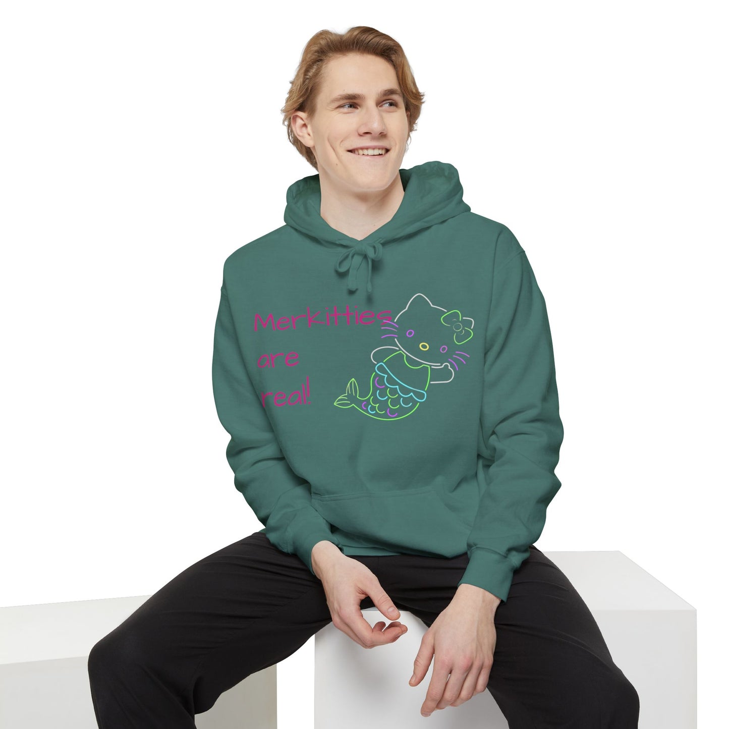 LCM23 Merkitties Unisex Garment-Dyed Hoodie