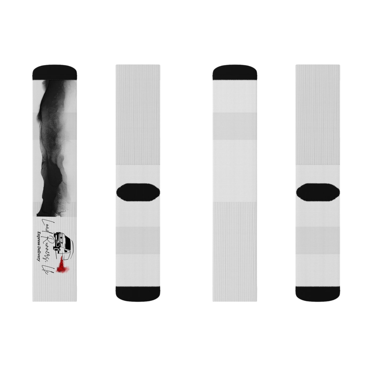 Load Runners, LLC company Sublimation Socks for Creative Souls, Artistic Footwear, Unique Gift for Her, Customizable Socks, Fun Patterned Socks, Holiday Gift Idea