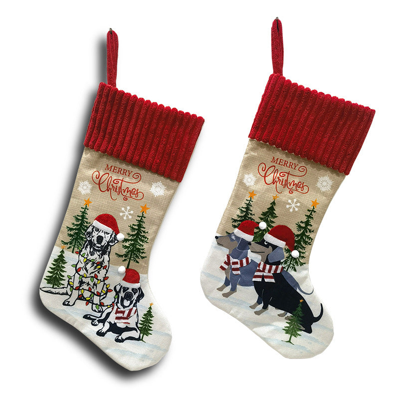 Christmas Socks Decorations Pet Design