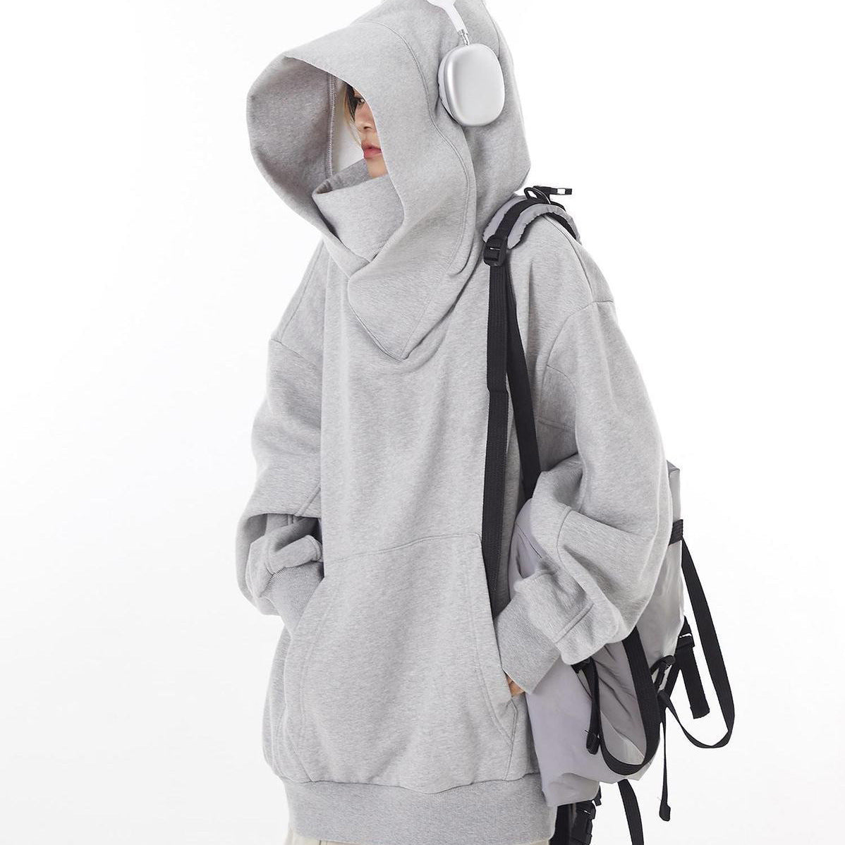 Hooded sweatshirt for women loose and lazy thick and plush