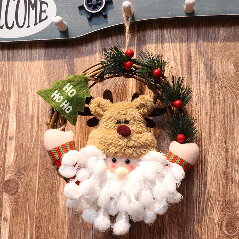 Christmas flower wreath