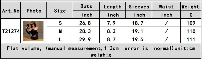 Fall Women's Irregular Split Oversleeves Slim T-shirt