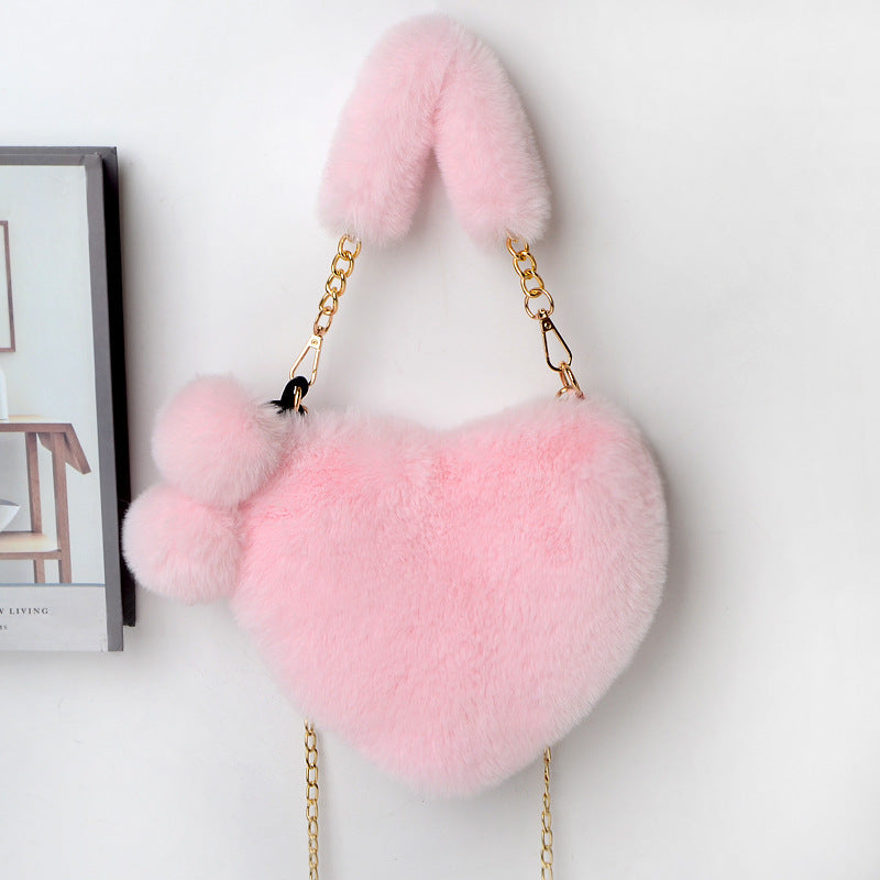 Love Bags Soft Plush Women Valentine's Day Bag