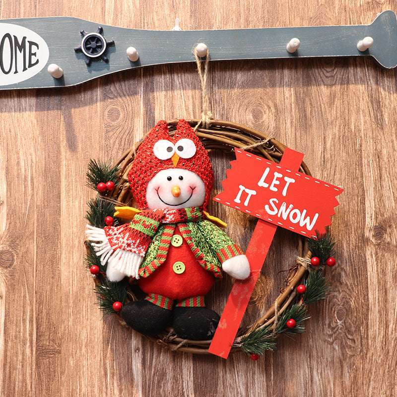 Christmas flower wreath