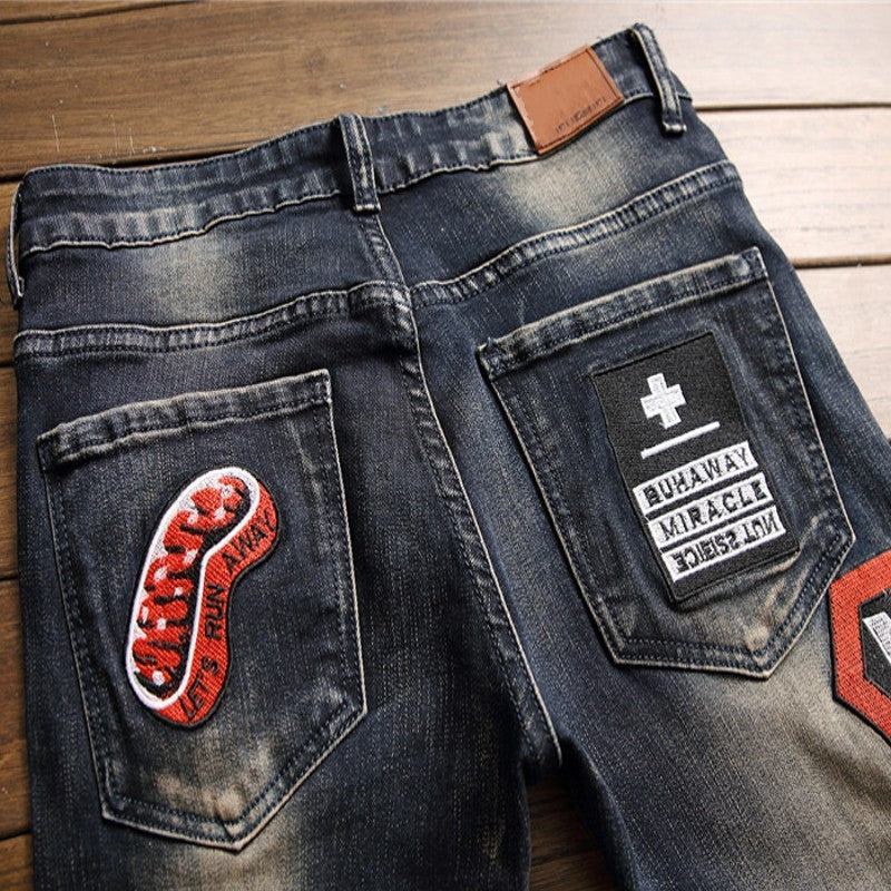 Men's Badge Patch Jeans