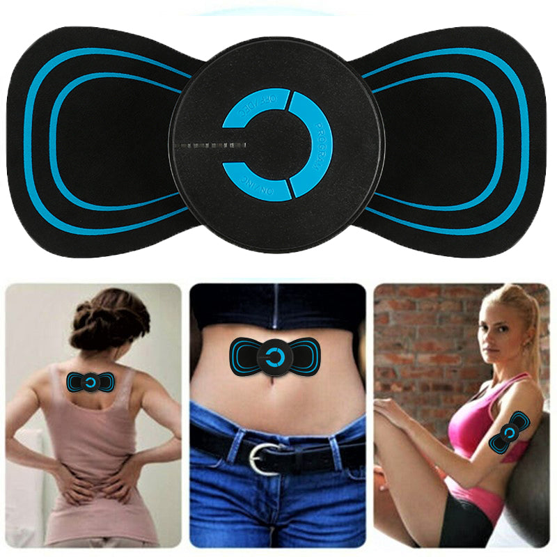 Portable 6 Modes Electric Cervical Spine Mini Massage Patch Vibration Muscle Relaxation Shoulder Neck Massager Rechargeable
