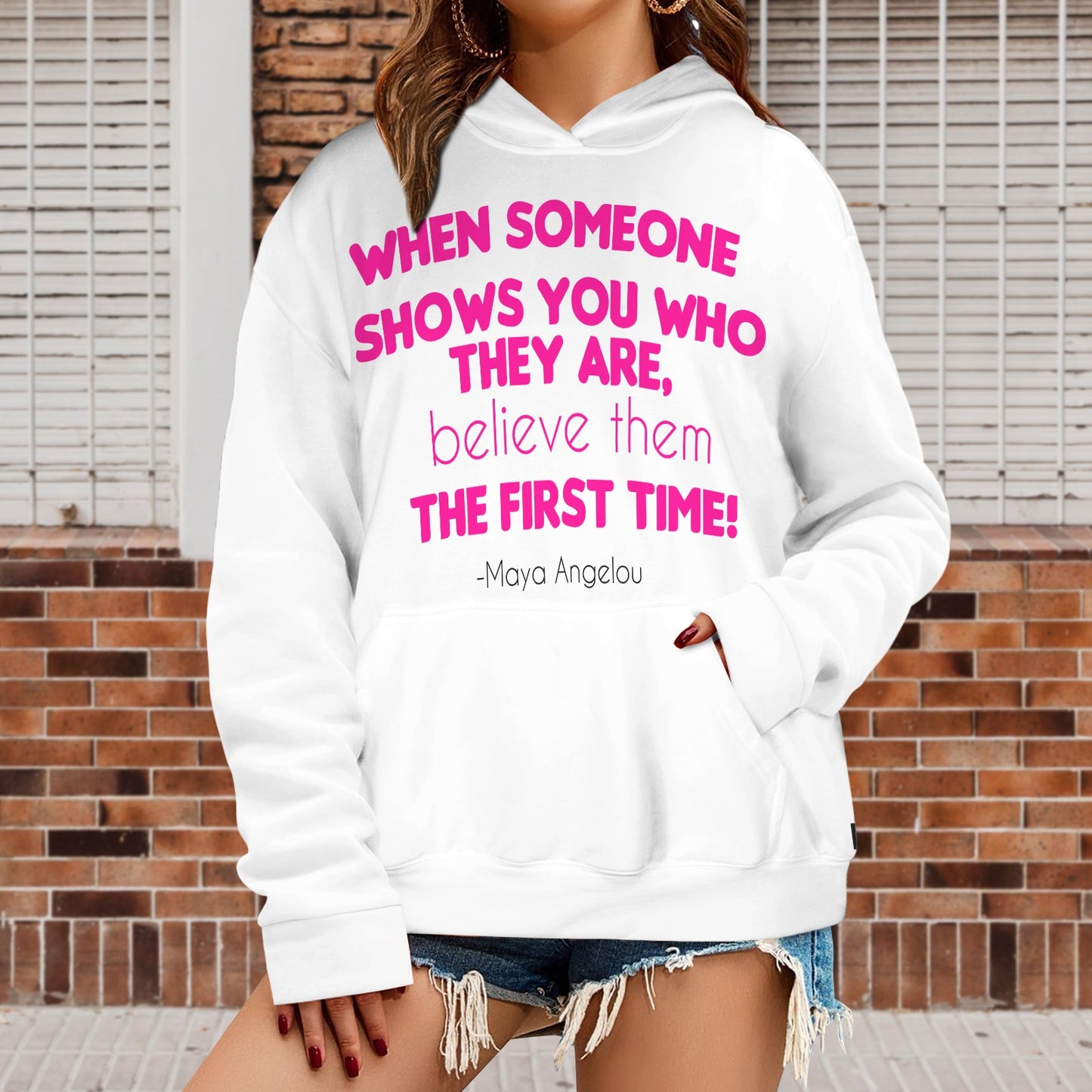 LCM23 MA-Believe Women's Pocket Hoodies Fleece Sweatshirts