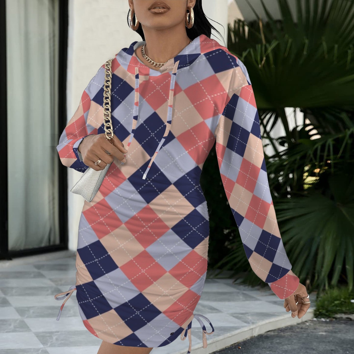 Plaid Hooded Dress