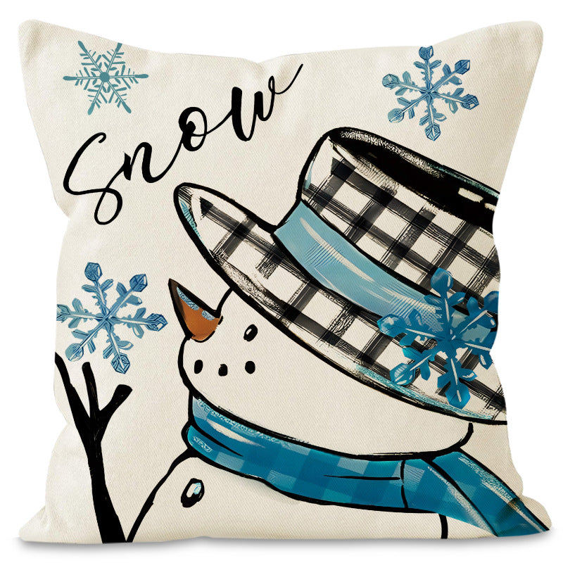 Christmas tree checkered pillow cover