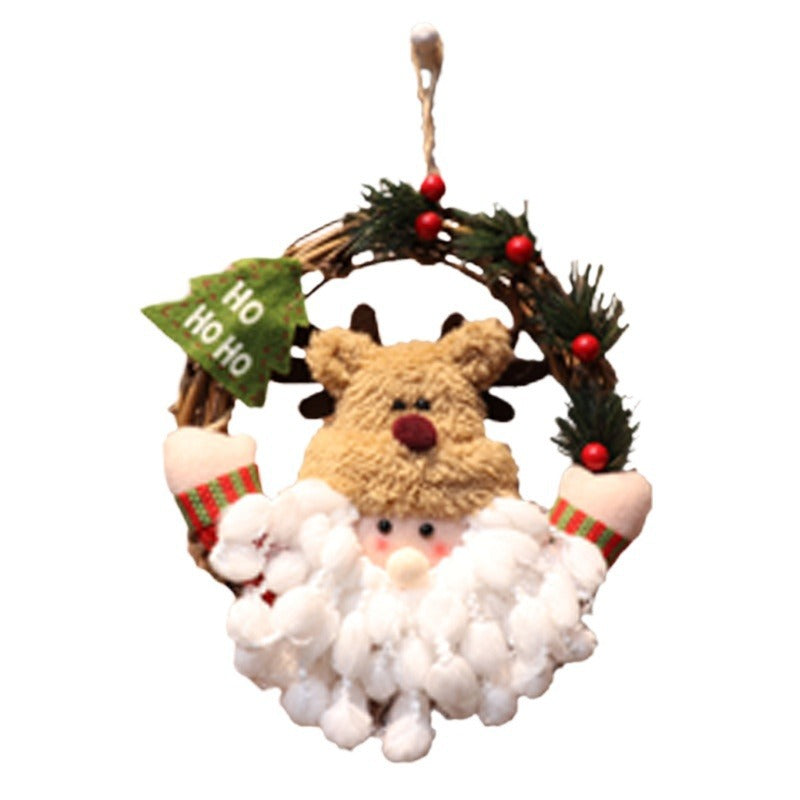 Christmas flower wreath