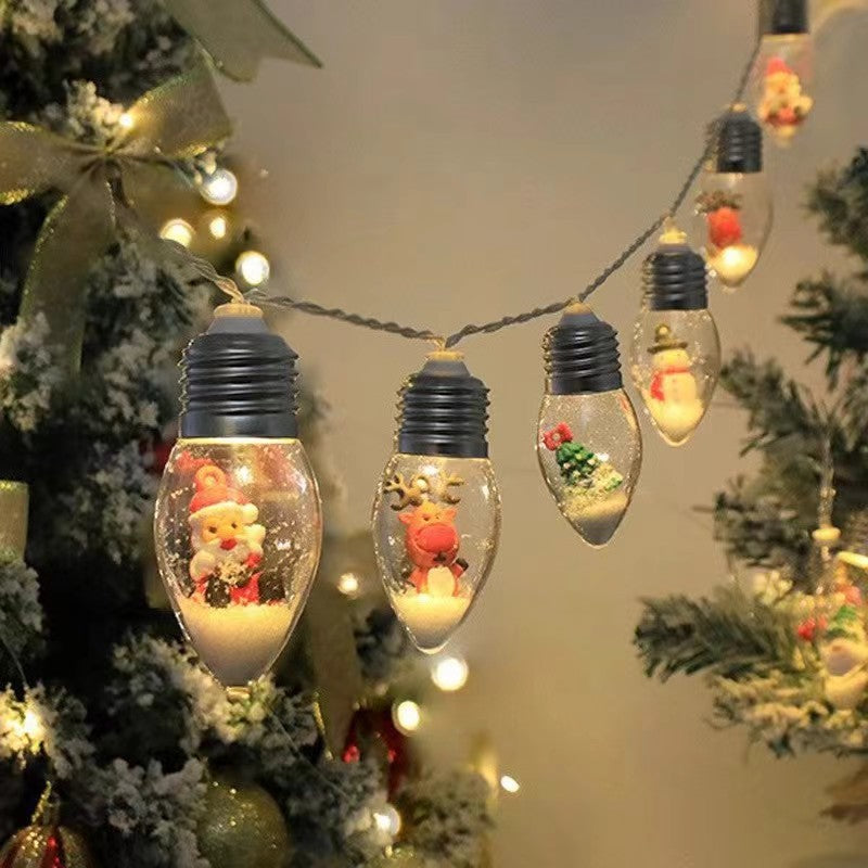 LED wishing bottle light string snowflake decoration light
