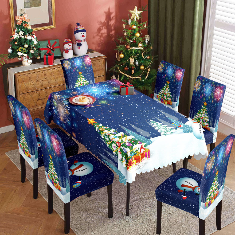 Christmas printed tablecloth/chair cover