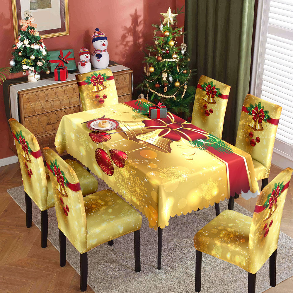 Christmas printed tablecloth/chair cover