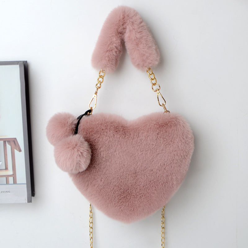 Love Bags Soft Plush Women Valentine's Day Bag