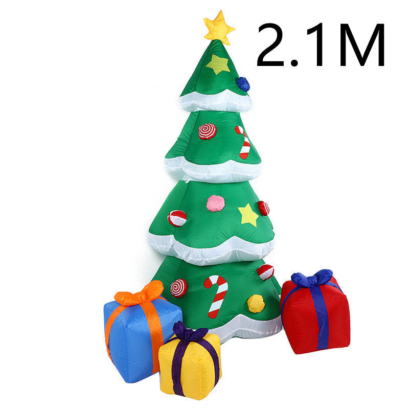 Christmas LED Lights Glowing Santa Tree Snowman Inflatable Outdoor Garden Decor