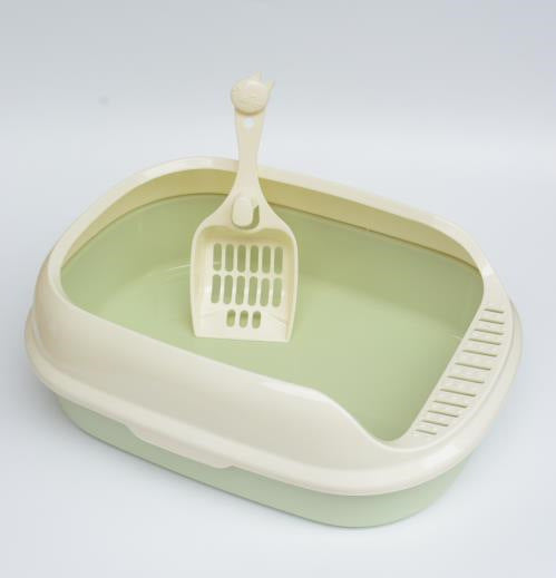 High-side Polyester Cat Litter Box w/Shovel