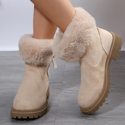 Side-Zipper Snow Boot For Women