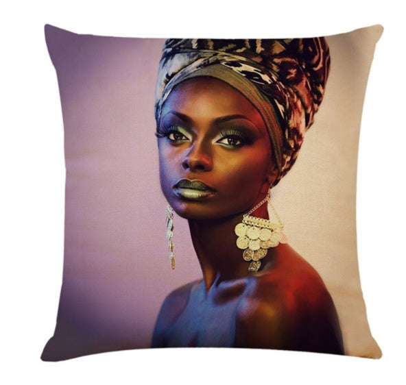 Elegant Black Queen Home Decor Sofa Pillow