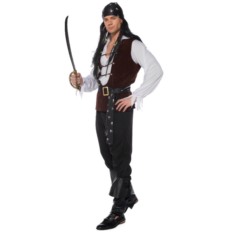 Men's Cosplay Halloween Pirates Of The Caribbean Clothing