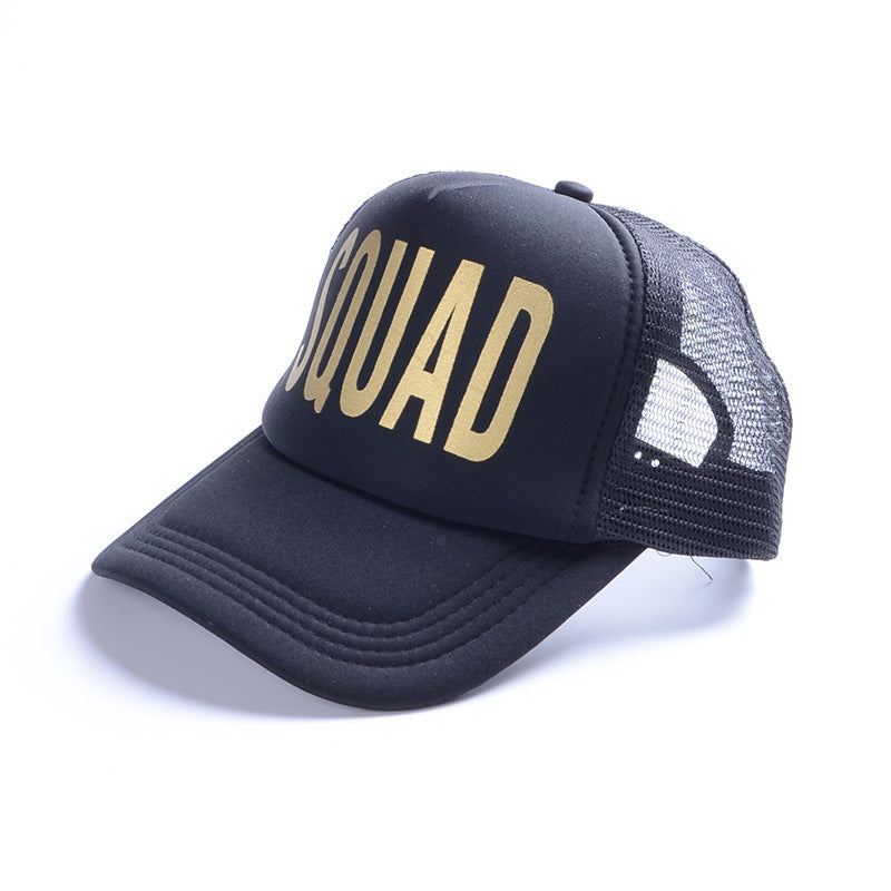 BRIDE TEAM SQUAD Letter Print Baseball Hat