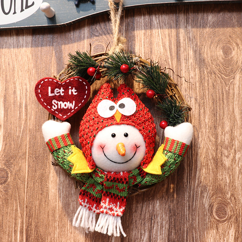 Christmas flower wreath