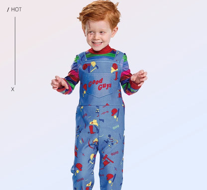 Halloween Children's Chucky Horror Clown Play Costume