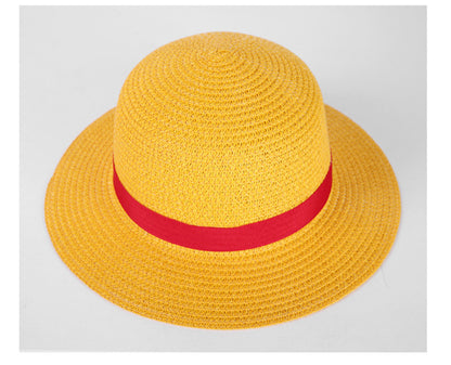 Anime Luffy Anime Cosplay Straw Boater Beach Hat C