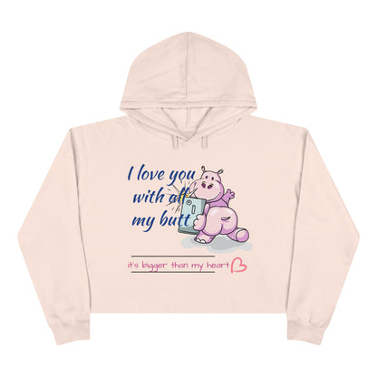 Le' Coop Merch 23 Butt/Heart  Crop Hoodie