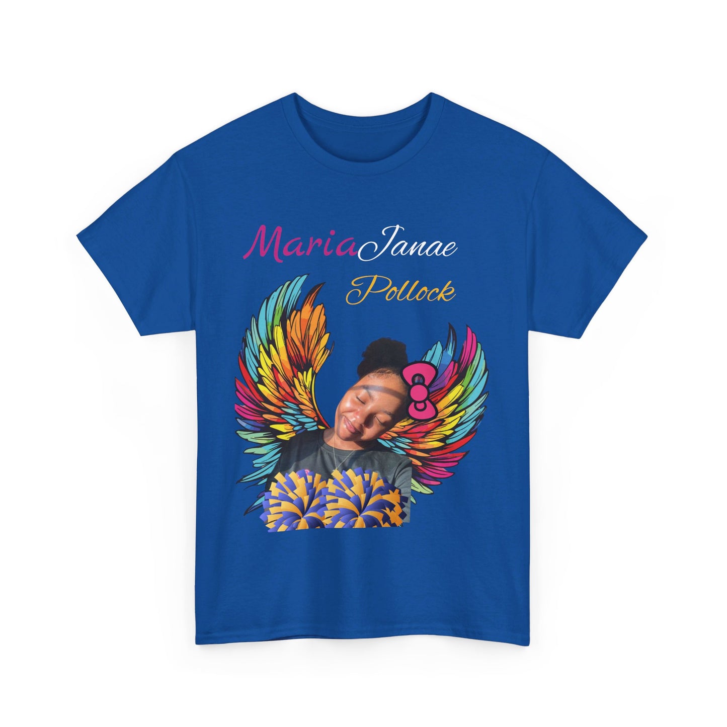 Aunt of an Angel For my family in Honor of Maria Pollock Unisex Heavy Cotton Tee(back customizable for name)