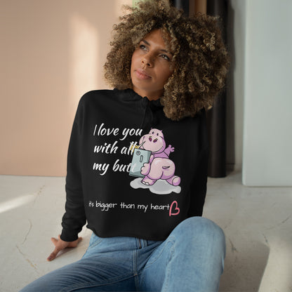 Le' Coop Merch 23 Butt/Heart  Crop Hoodie