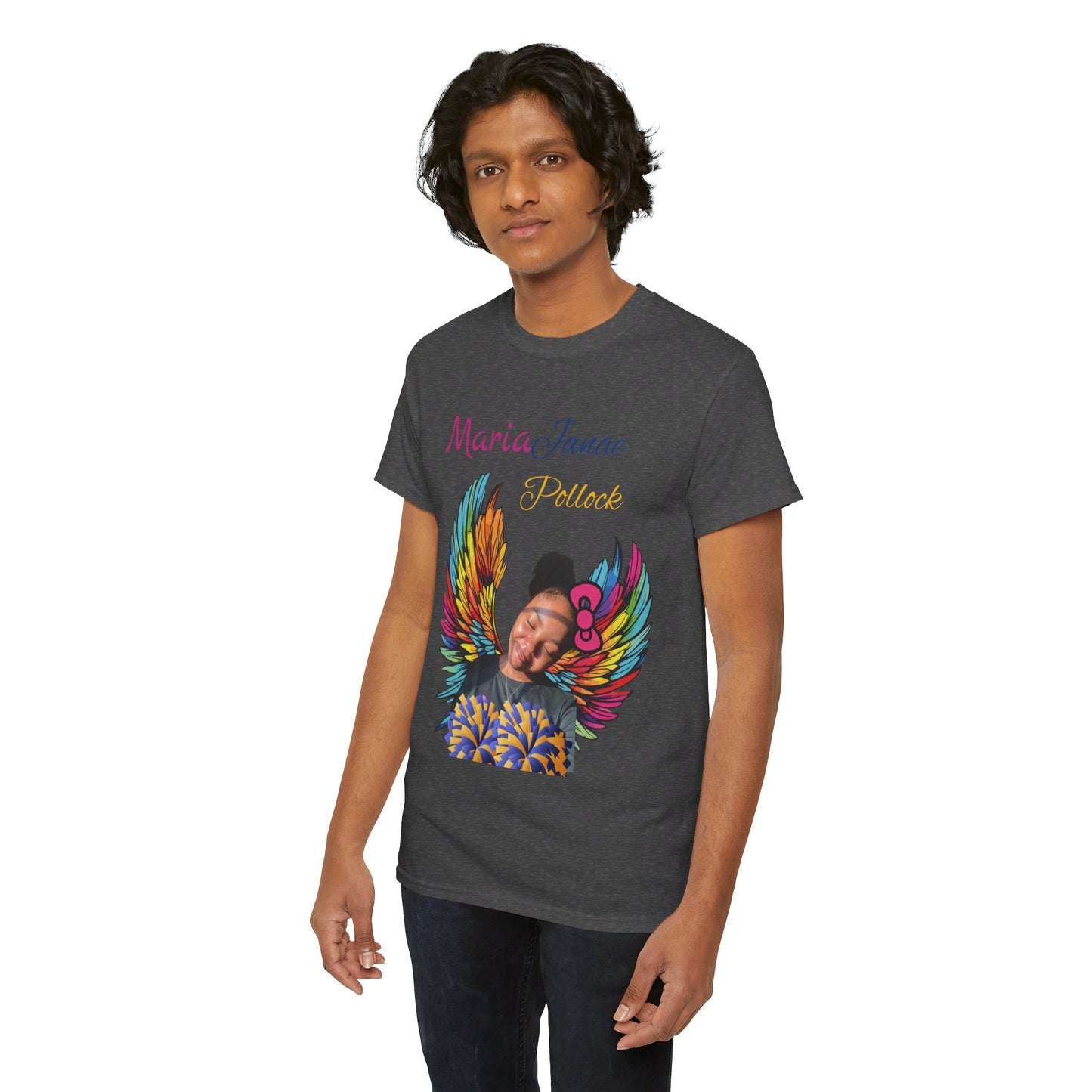 For my family in Honor of Maria Pollock Unisex Heavy Cotton Tee(back customizable for name)