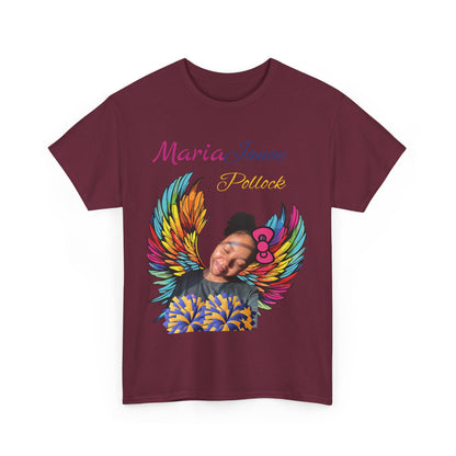 Aunt of an Angel For my family in Honor of Maria Pollock Unisex Heavy Cotton Tee(back customizable for name)