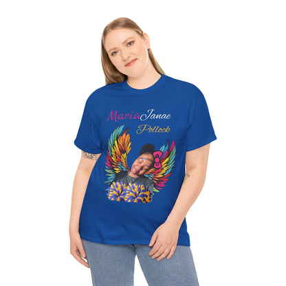 Aunt of an Angel For my family in Honor of Maria Pollock Unisex Heavy Cotton Tee(back customizable for name)