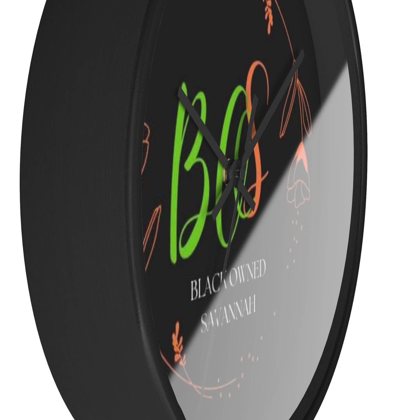 Black Owned Savannah  "BOS" Wall Clock