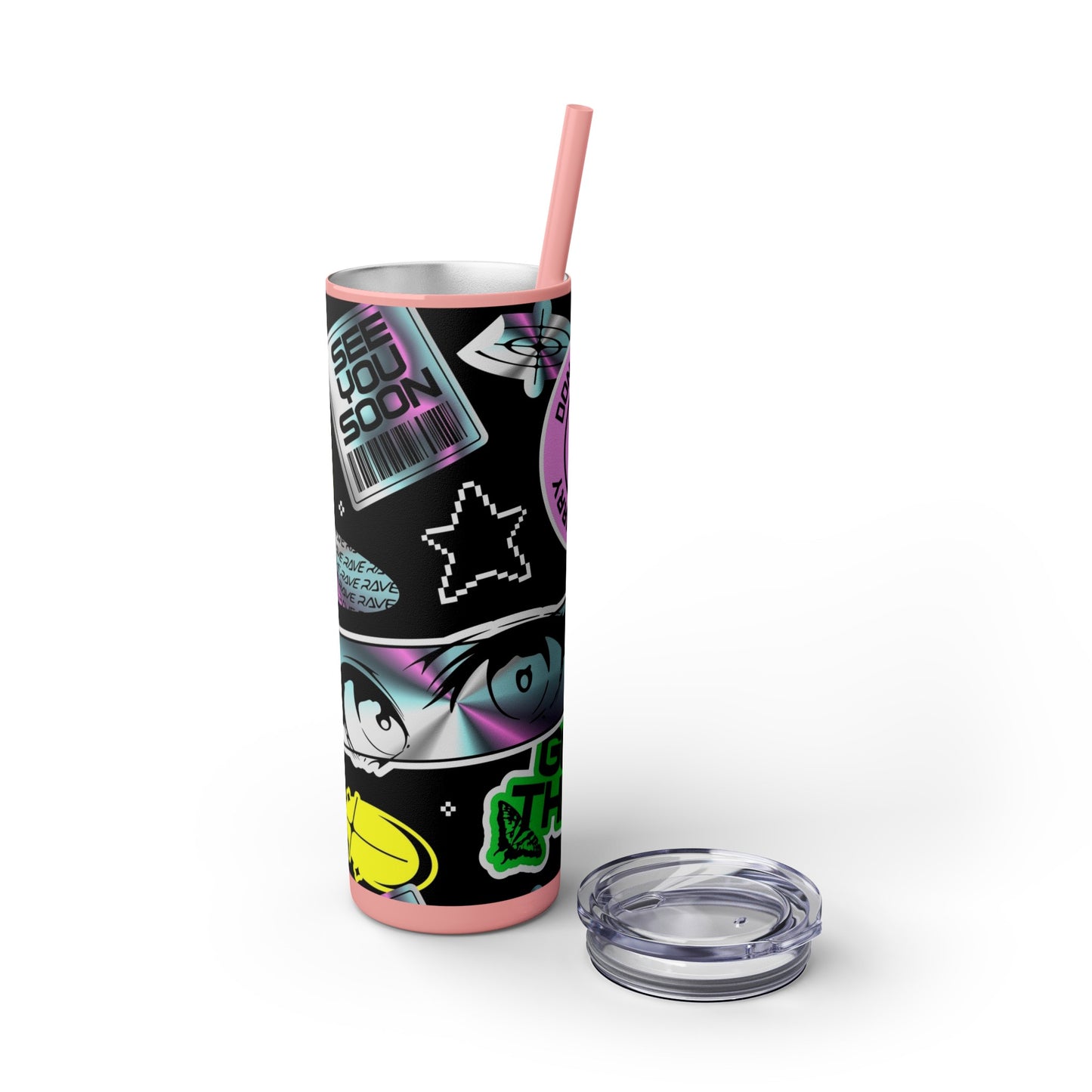 LCM23 School VIbes Skinny Tumbler with Straw, 20oz