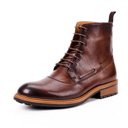 Leather British Men's Retro Martin Boots