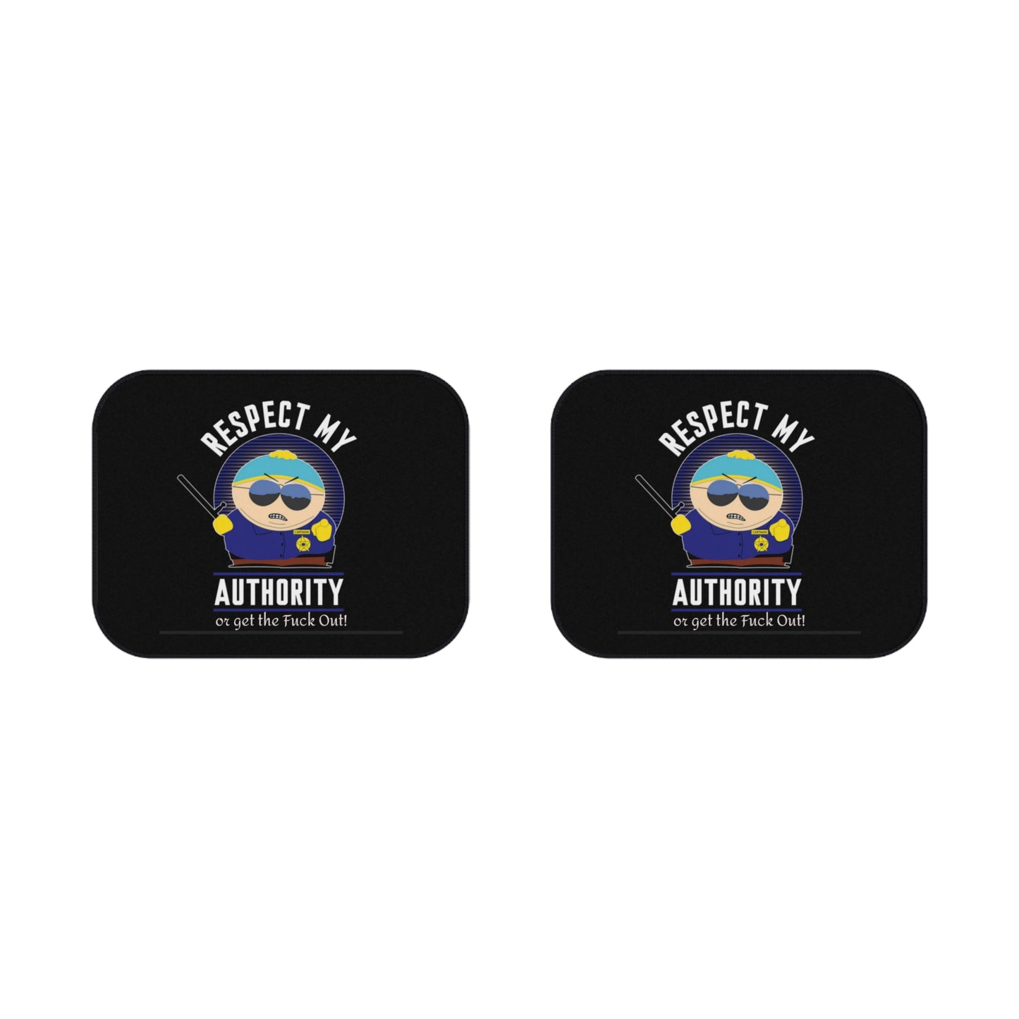 Personalized "Respect My Authority" Car Mats