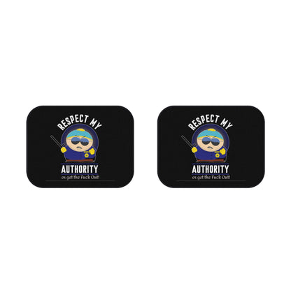 Personalized "Respect My Authority" Car Mats