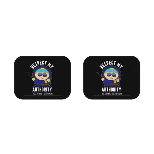 Personalized "Respect My Authority" Car Mats