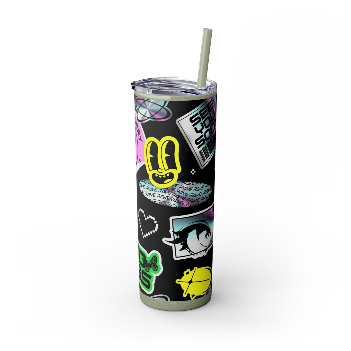 LCM23 School VIbes Skinny Tumbler with Straw, 20oz