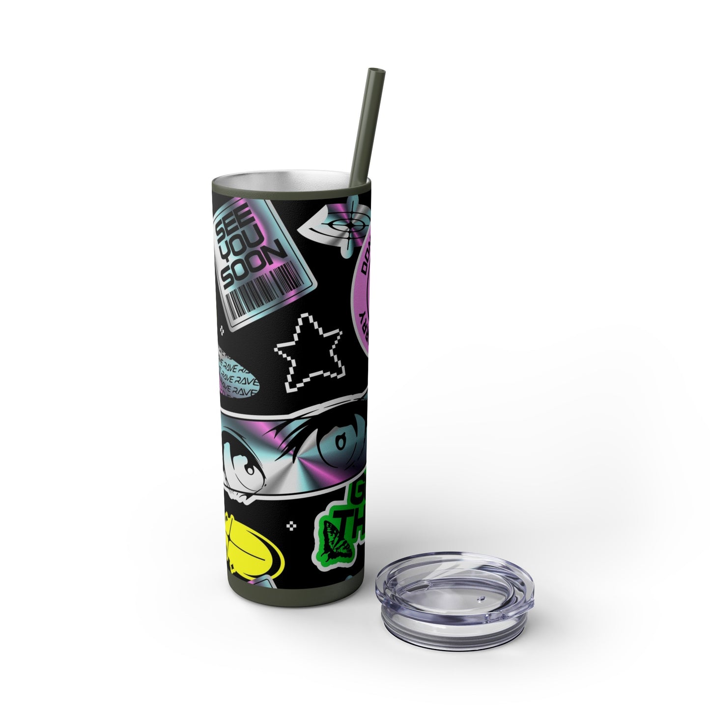 LCM23 School VIbes Skinny Tumbler with Straw, 20oz