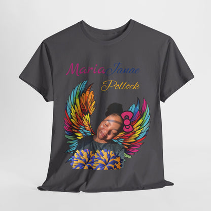 Aunt of an Angel For my family in Honor of Maria Pollock Unisex Heavy Cotton Tee(back customizable for name)