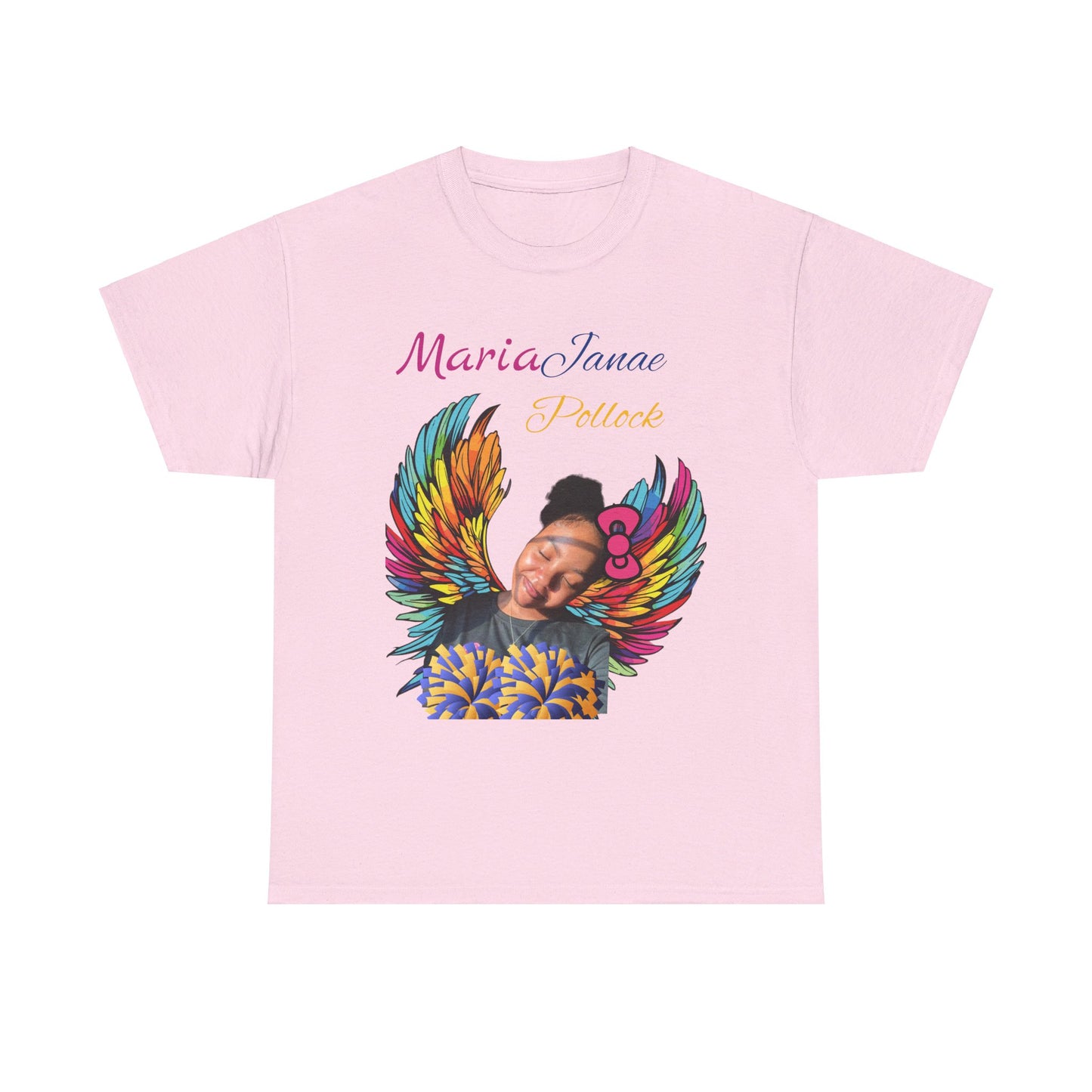 Aunt of an Angel For my family in Honor of Maria Pollock Unisex Heavy Cotton Tee(back customizable for name)