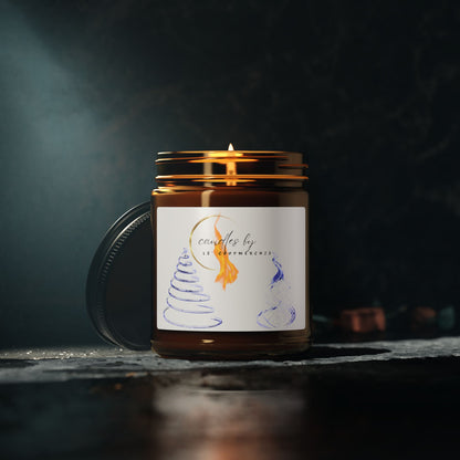 Candles by Le' Coop Blue Xmas Scented Soy Candle (Multi-Size, Amber Jar)