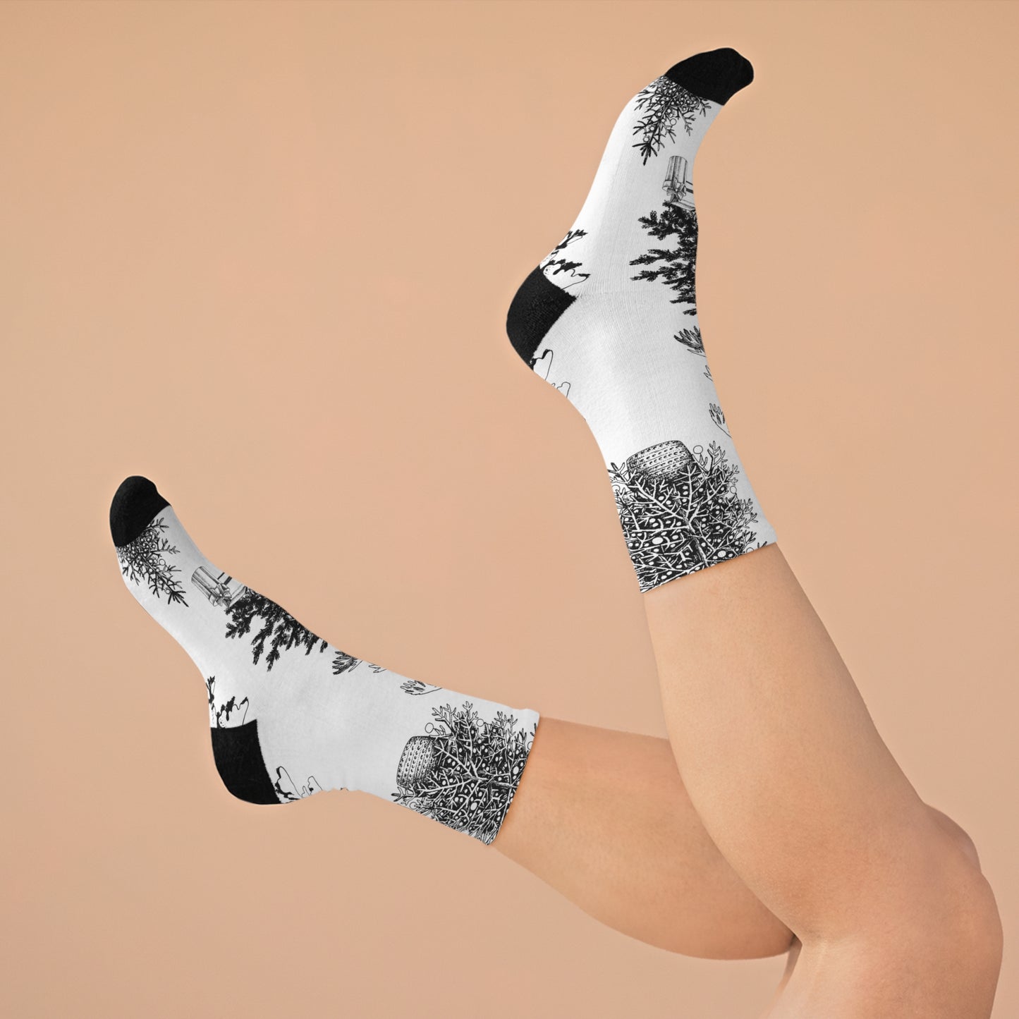 LCM23 White Xmas Recycled Poly Socks